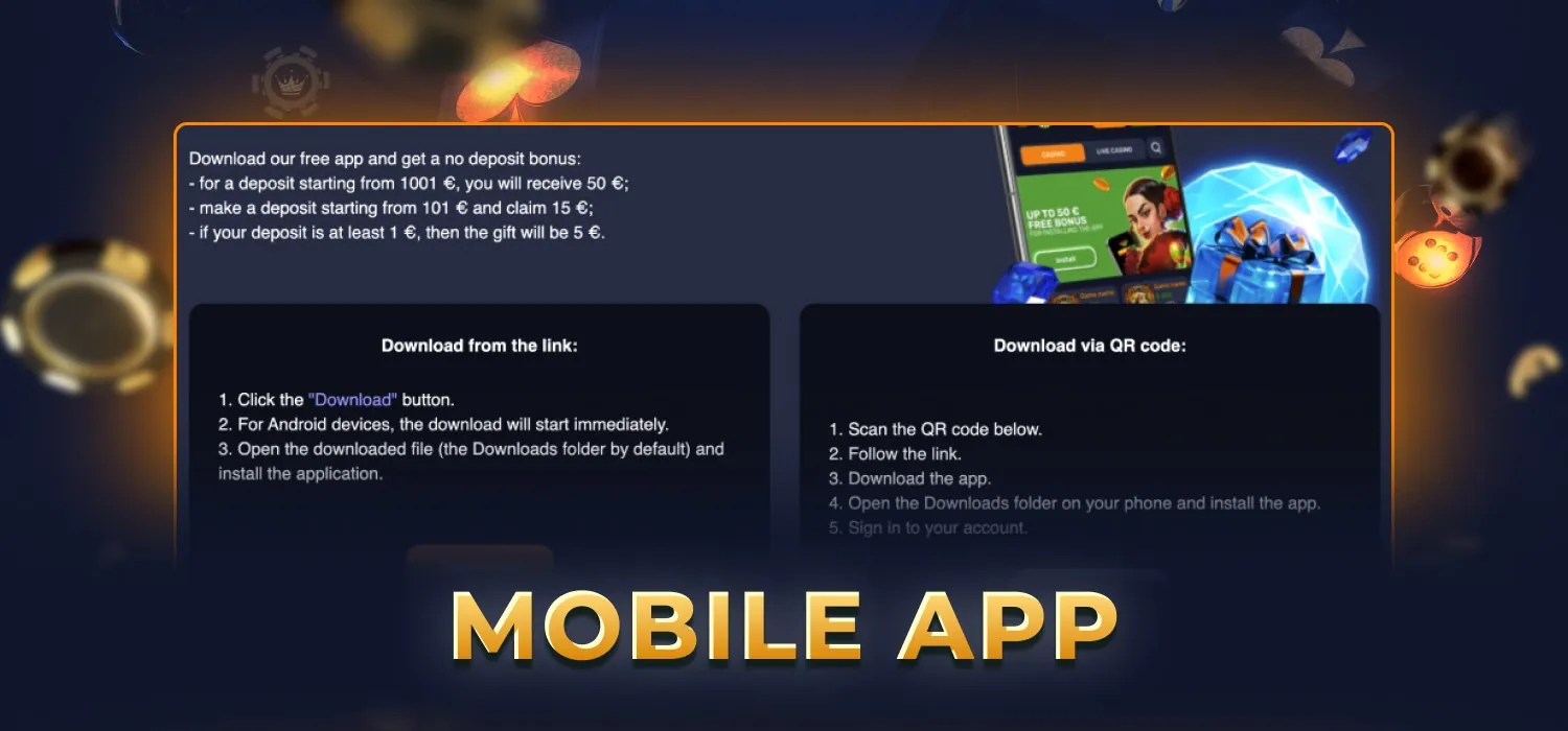mobile casino app on android and ios